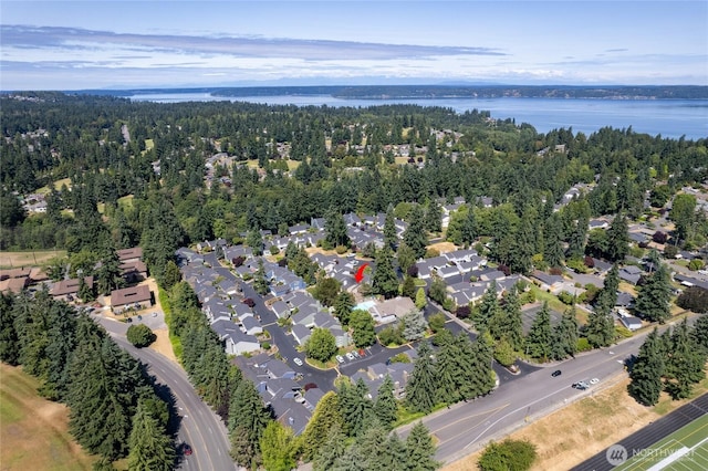 3207 SW 319th St Unit 48, Federal Way, WA 98023 - aerial view of property and surrounding area with a large body of water and nearby suburban area