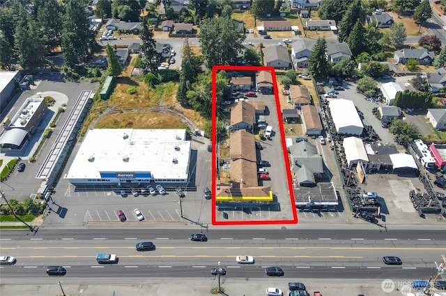 9618 Pacific Ave, Tacoma, WA 98444 - aerial view of residential area featuring property boundaries highlighted