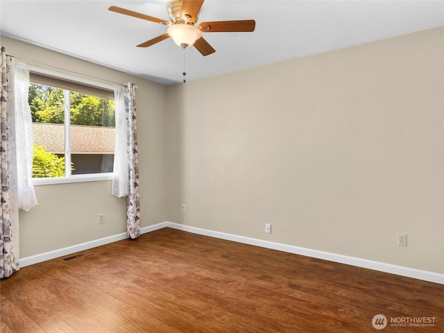 3929 Westpark Ct NW, Olympia, WA 98502 - spare room with wood finished floors and a ceiling fan