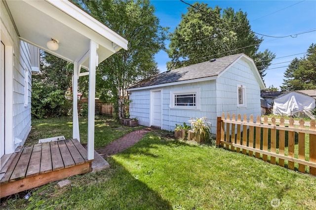 221 Thomas St N, Olympia, WA 98502 - view of yard featuring an outdoor structure