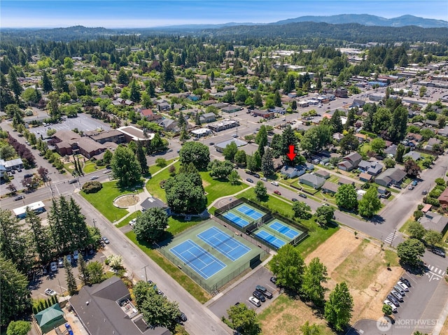 221 Thomas St N, Olympia, WA 98502 - aerial view of residential area with mountains