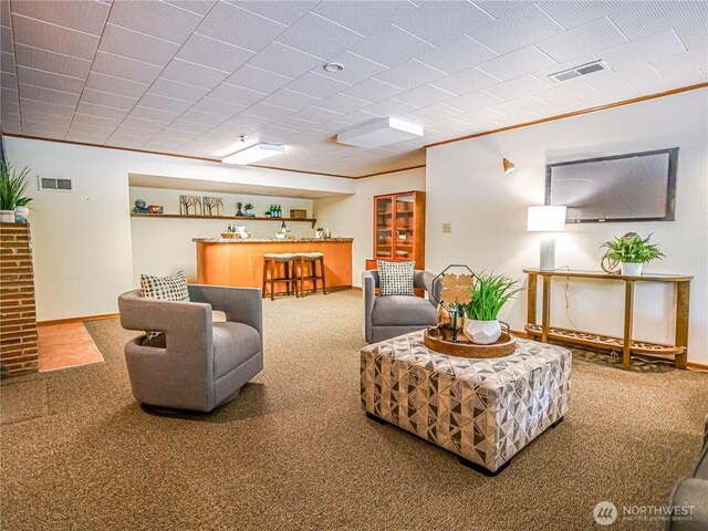 1709 NW 99th St, Seattle, WA 98117 - carpeted living room with baseboards