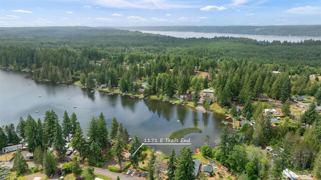 1171 E Trails End Dr, Belfair, WA 98528 - view of property location featuring a heavily wooded area and a large body of water