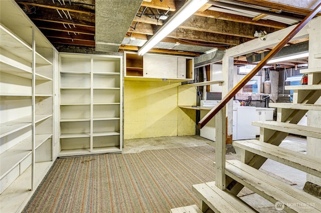 1415 E 2nd St, Port Angeles, WA 98362 - unfinished below grade area with washer and dryer