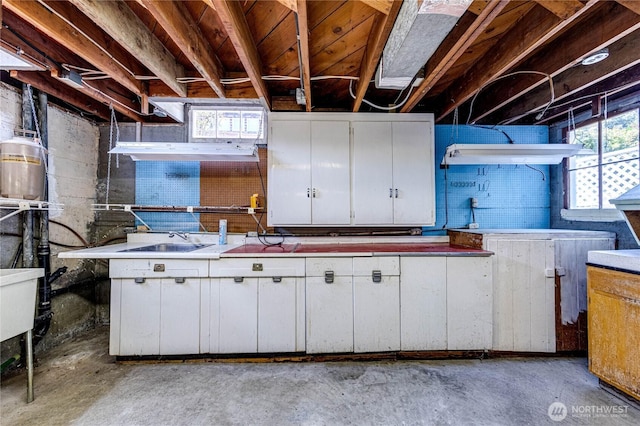 1415 E 2nd St, Port Angeles, WA 98362 - basement with a sink and a workshop area