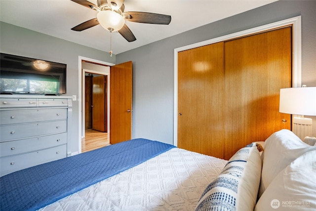 2483 Hilltop Rd, Ferndale, WA 98248 - bedroom featuring a closet and ceiling fan