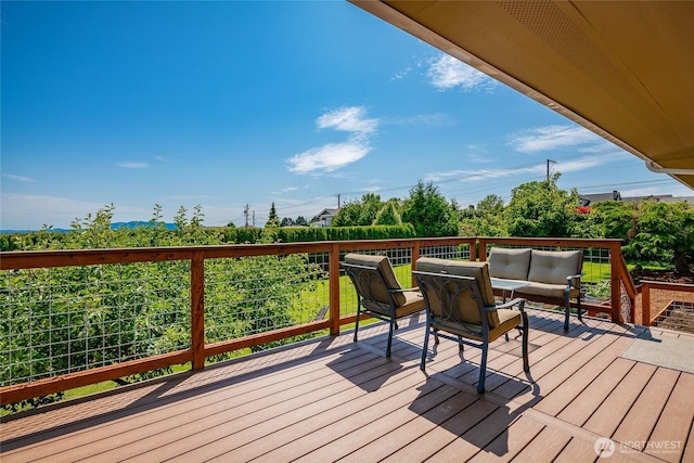 2483 Hilltop Rd, Ferndale, WA 98248 - wooden terrace featuring an outdoor living space