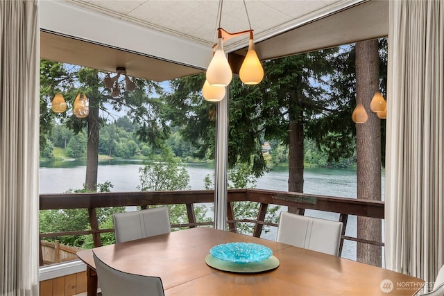 2219 Yelm Hwy SE, Olympia, WA 98501 - sunroom / solarium with a water view and view of wooded area