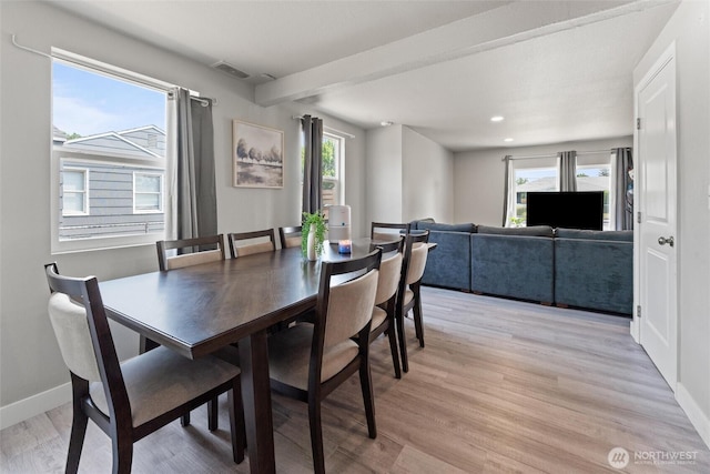 135 F St SE, Ephrata, WA 98823 - dining area featuring light wood-style flooring and recessed lighting