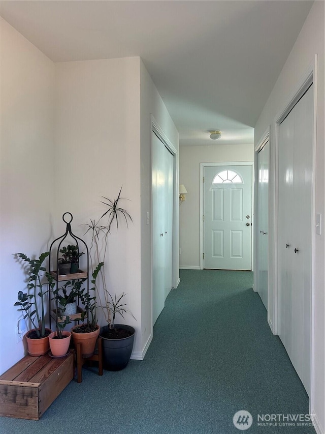 72 Misty Glen Ln, Sequim, WA 98382 - corridor featuring carpet flooring and baseboards