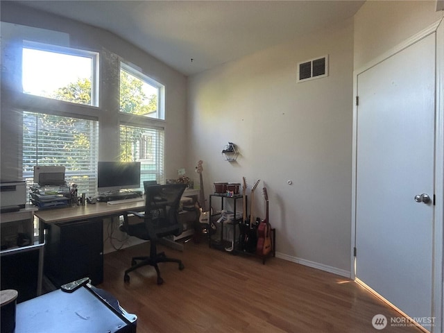 72 Misty Glen Ln, Sequim, WA 98382 - office space with wood finished floors and baseboards