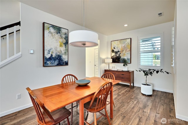 21598 NW Monterey Loop, Poulsbo, WA 98370 - dining area featuring wood finished floors and recessed lighting