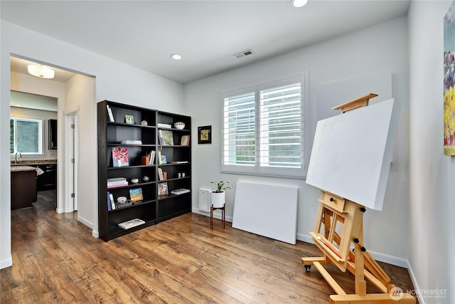 21598 NW Monterey Loop, Poulsbo, WA 98370 - miscellaneous room featuring wood finished floors and recessed lighting