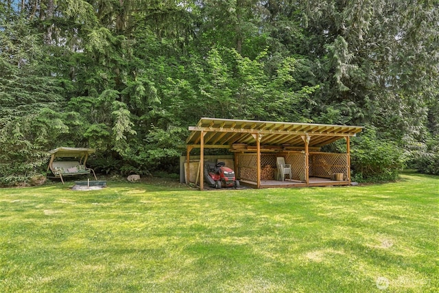 6611 Menzel Lake Rd, Granite Falls, WA 98252 - view of green lawn featuring a forest view