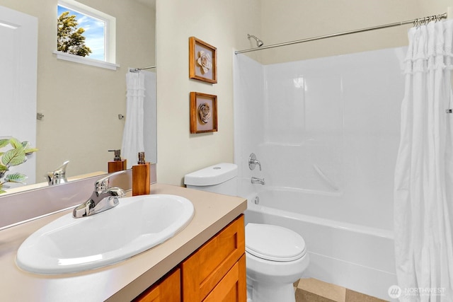 4241 S Eddy St, Seattle, WA 98118 - bathroom with vanity and shower / tub combo with curtain