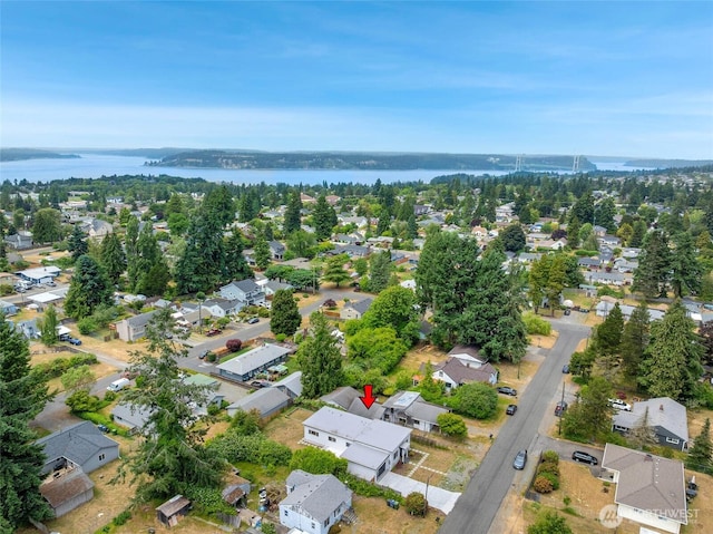 3124 Oas Dr W, University Place, WA 98466 - aerial view of property's location featuring a large body of water and nearby suburban area