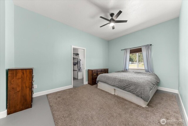 40359 Barbara Ln N, Davenport, WA 99122 - carpeted bedroom with baseboards and a ceiling fan