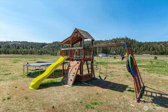 40359 Barbara Ln N, Davenport, WA 99122 - view of playground featuring a wooded view