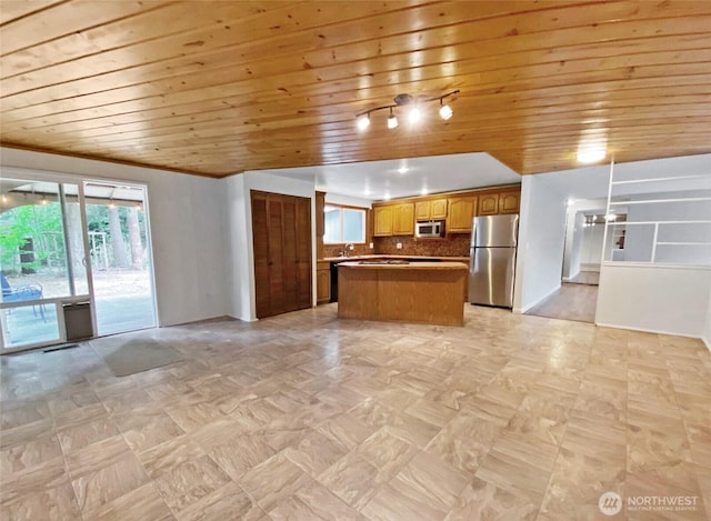 15518SE 304th Pl, Kent, WA 98042 - unfurnished living room featuring wooden ceiling