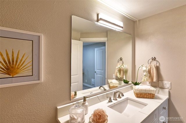 3030 128th Ave SE Unit 6, Bellevue, WA 98005 - bathroom featuring vanity and a textured wall