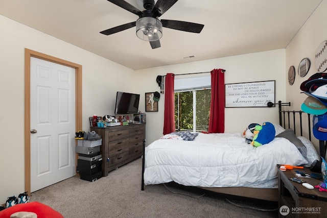 17814 97th Ln E, Puyallup, WA 98375 - carpeted bedroom with ceiling fan