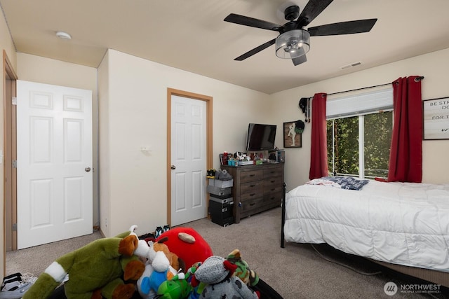 17814 97th Ln E, Puyallup, WA 98375 - bedroom featuring carpet and ceiling fan