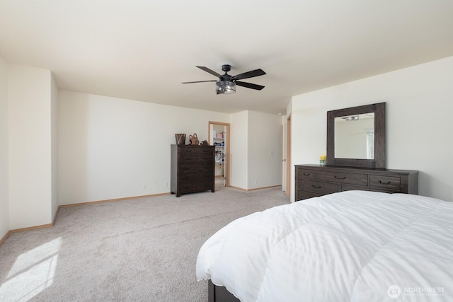 17814 97th Ln E, Puyallup, WA 98375 - bedroom featuring light colored carpet and ceiling fan