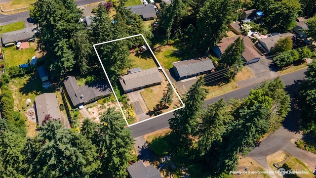 7514 Greenridge St SW, Olympia, WA 98512 - aerial overview of property's location featuring property parcel outlined