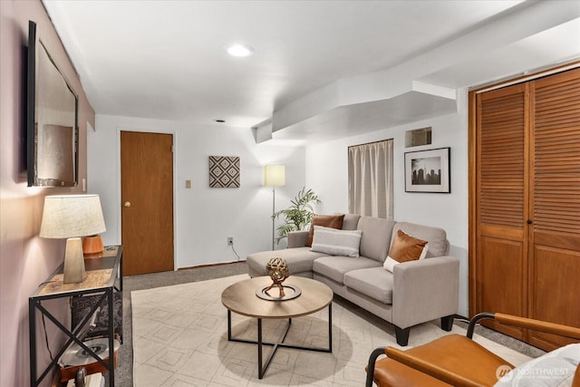 3604 SW Graham St, Seattle, WA 98126 - living room with light carpet and baseboards