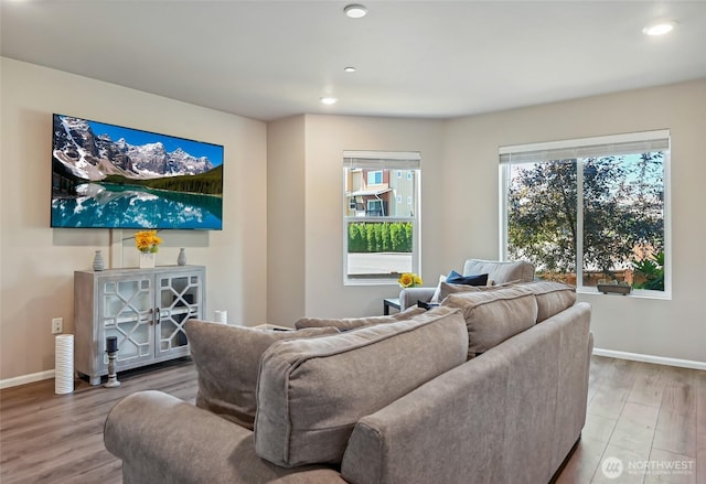 17401 118th Avenue Ct E Unit A, Puyallup, WA 98374 - living area with wood finished floors and recessed lighting