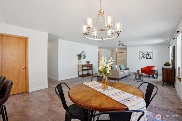 29664 127th Pl SE, Auburn, WA 98092 - dining space featuring a chandelier and a ceiling fan