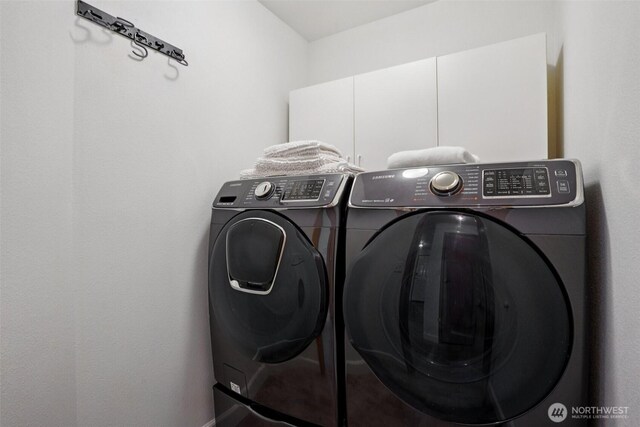 29664 127th Pl SE, Auburn, WA 98092 - laundry area featuring cabinet space and washer and dryer