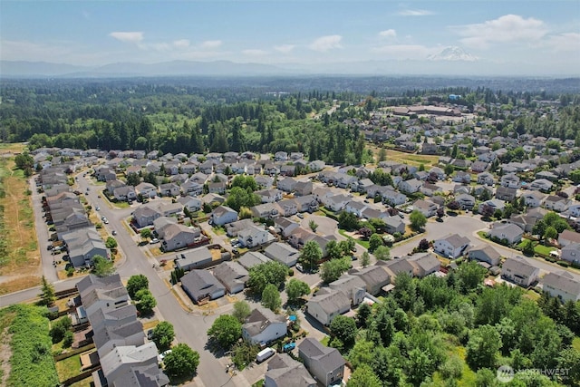29664 127th Pl SE, Auburn, WA 98092 - aerial perspective of suburban area featuring mountains and a heavily wooded area