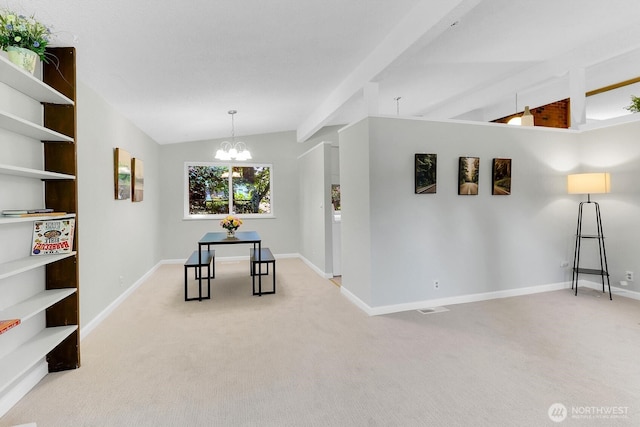 12427 NE 141st Way, Kirkland, WA 98034 - unfurnished dining area with carpet and a chandelier