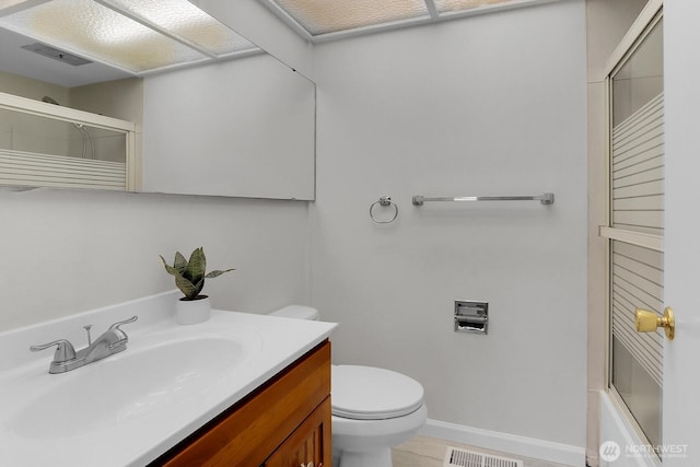 12427 NE 141st Way, Kirkland, WA 98034 - full bath featuring a shower with shower door, vanity, and tile patterned flooring
