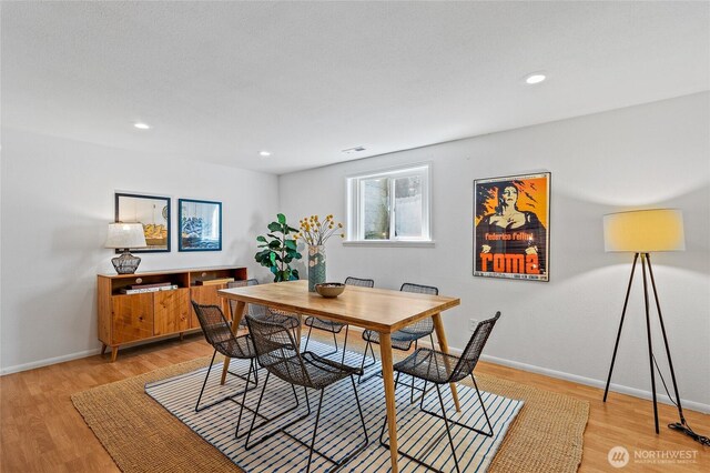 4603 15th Ave S, Seattle, WA 98108 - dining space with light wood-style flooring and recessed lighting