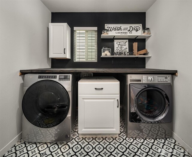 15527 E 82nd Ave E, Puyallup, WA 98375 - washroom with washing machine and clothes dryer and cabinet space