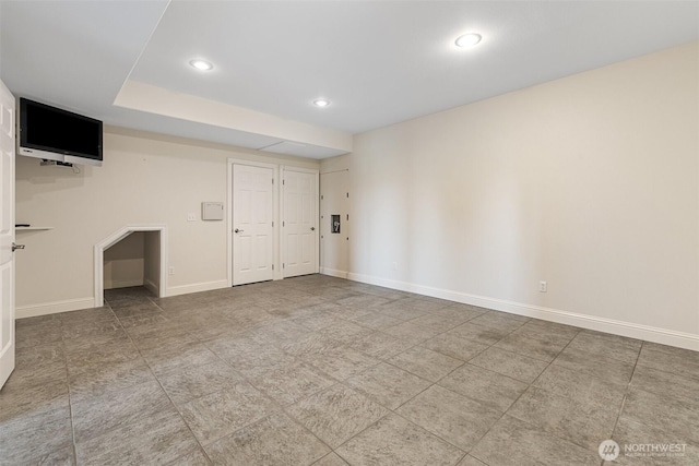 42811 Newaukum Valley Rd, Chehalis, WA 98532 - unfurnished living room featuring recessed lighting and baseboards