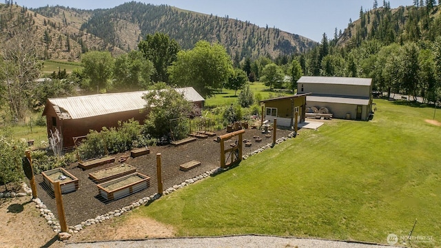 180 Country River Ln, Entiat, WA 98822 - aerial view of property and surrounding area with mountains