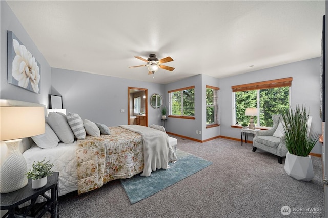 2502 218th St E, Spanaway, WA 98387 - carpeted bedroom featuring baseboards and ceiling fan