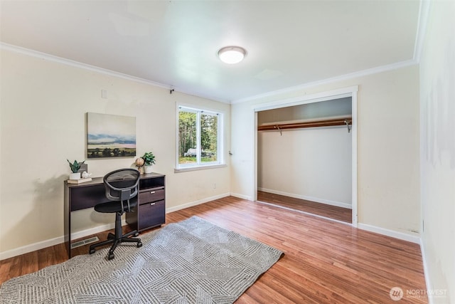 13617 436th Ave SE, North Bend, WA 98045 - office with ornamental molding and wood finished floors