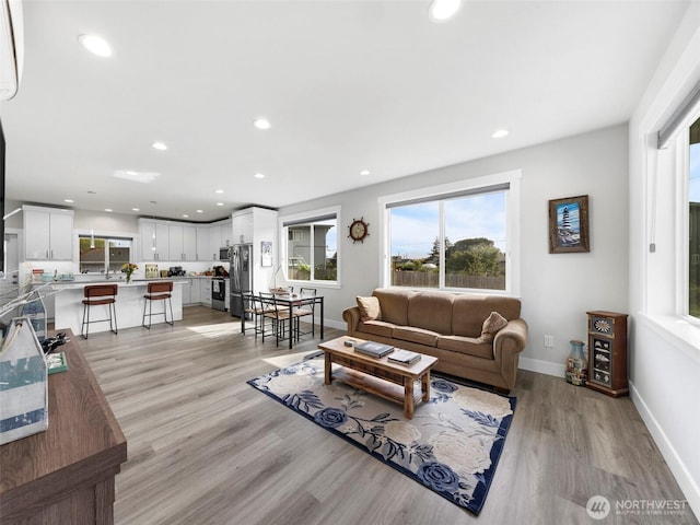 4123 Stuart Cir, Ferndale, WA 98248 - living room with light wood-style floors and recessed lighting