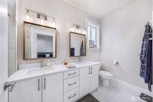 4123 Stuart Cir, Ferndale, WA 98248 - bathroom with double vanity and toilet