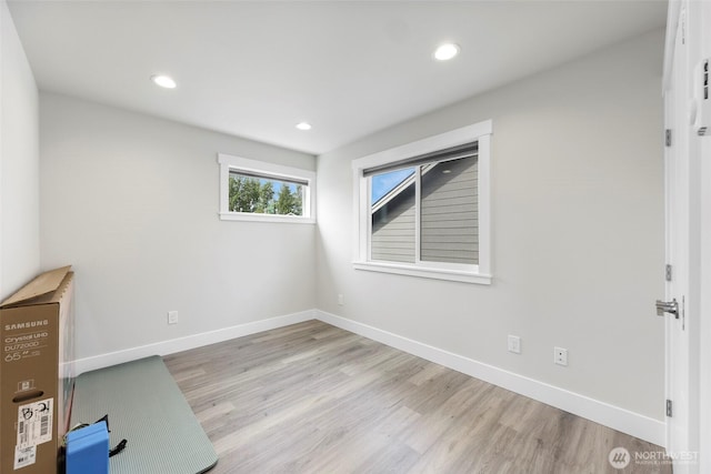 4123 Stuart Cir, Ferndale, WA 98248 - spare room with wood finished floors and recessed lighting