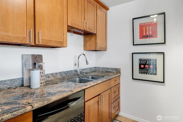 9500 Rainier Ave S Unit 303, Seattle, WA 98118 - kitchen featuring dishwasher and light stone counters