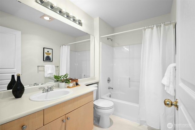 2840 139th Ave SE Unit 9, Bellevue, WA 98005 - bathroom featuring vanity and shower / tub combo with curtain