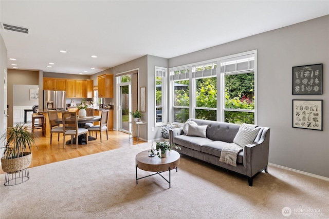 11318 34th Dr SE, Everett, WA 98208 - living room featuring recessed lighting and light wood-style floors