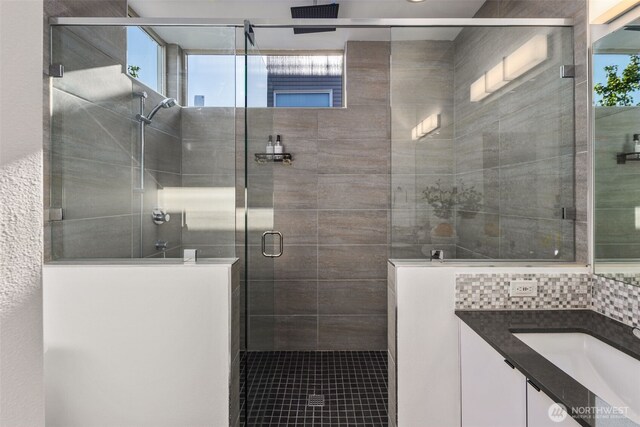 721 26th Ave S Unit B, Seattle, WA 98144 - bathroom with a shower stall and vanity
