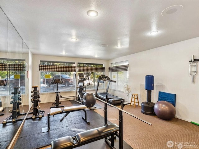 9210 Market Pl Unit F202, Lake Stevens, WA 98258 - workout area with carpet flooring and recessed lighting