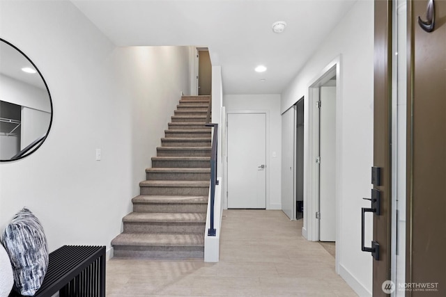 17905 35th Ave SE Unit C3, Bothell, WA 98012 - stairway with baseboards and recessed lighting